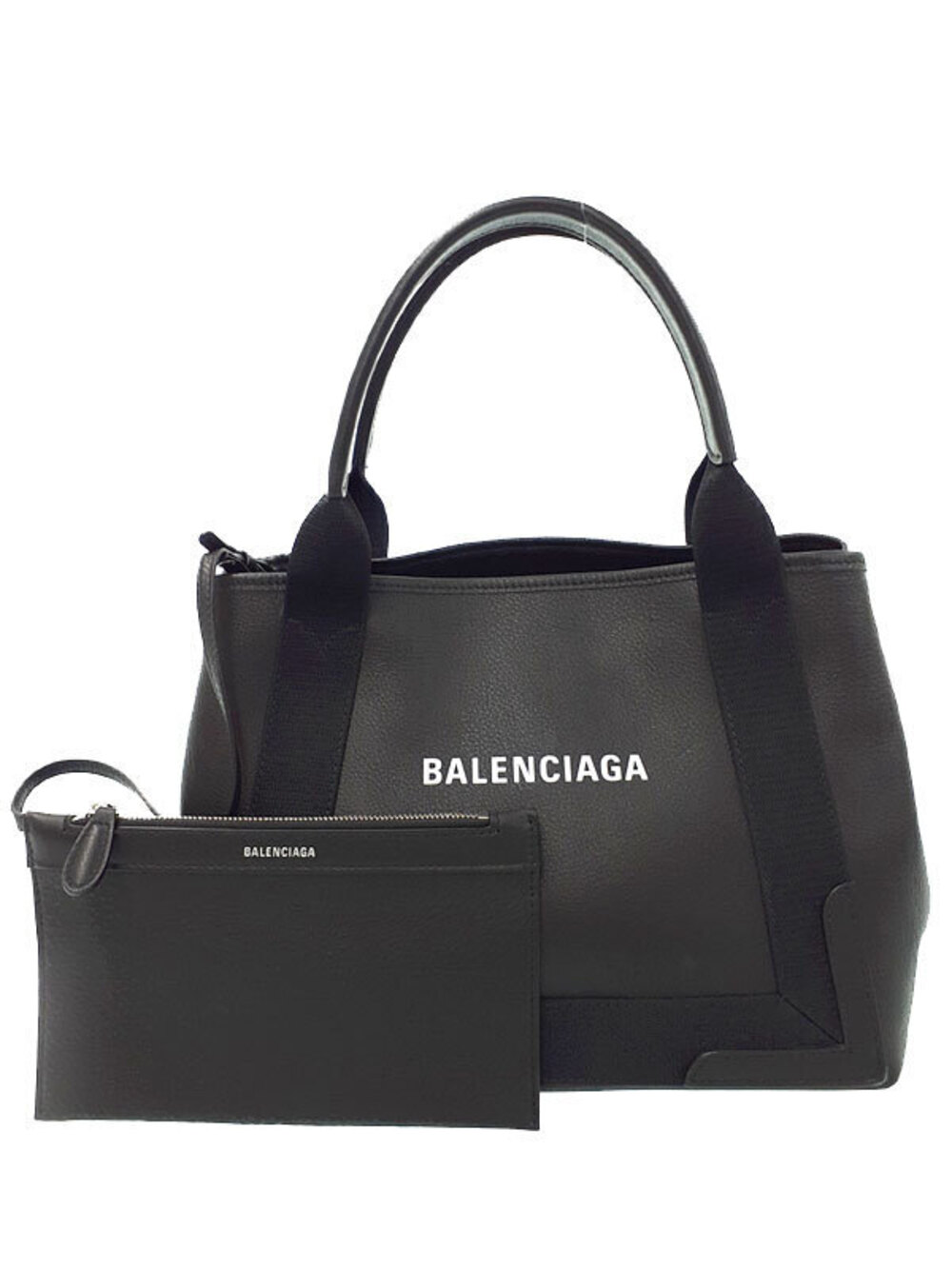 Balenciaga Navy Blue Cabas Tote Bag